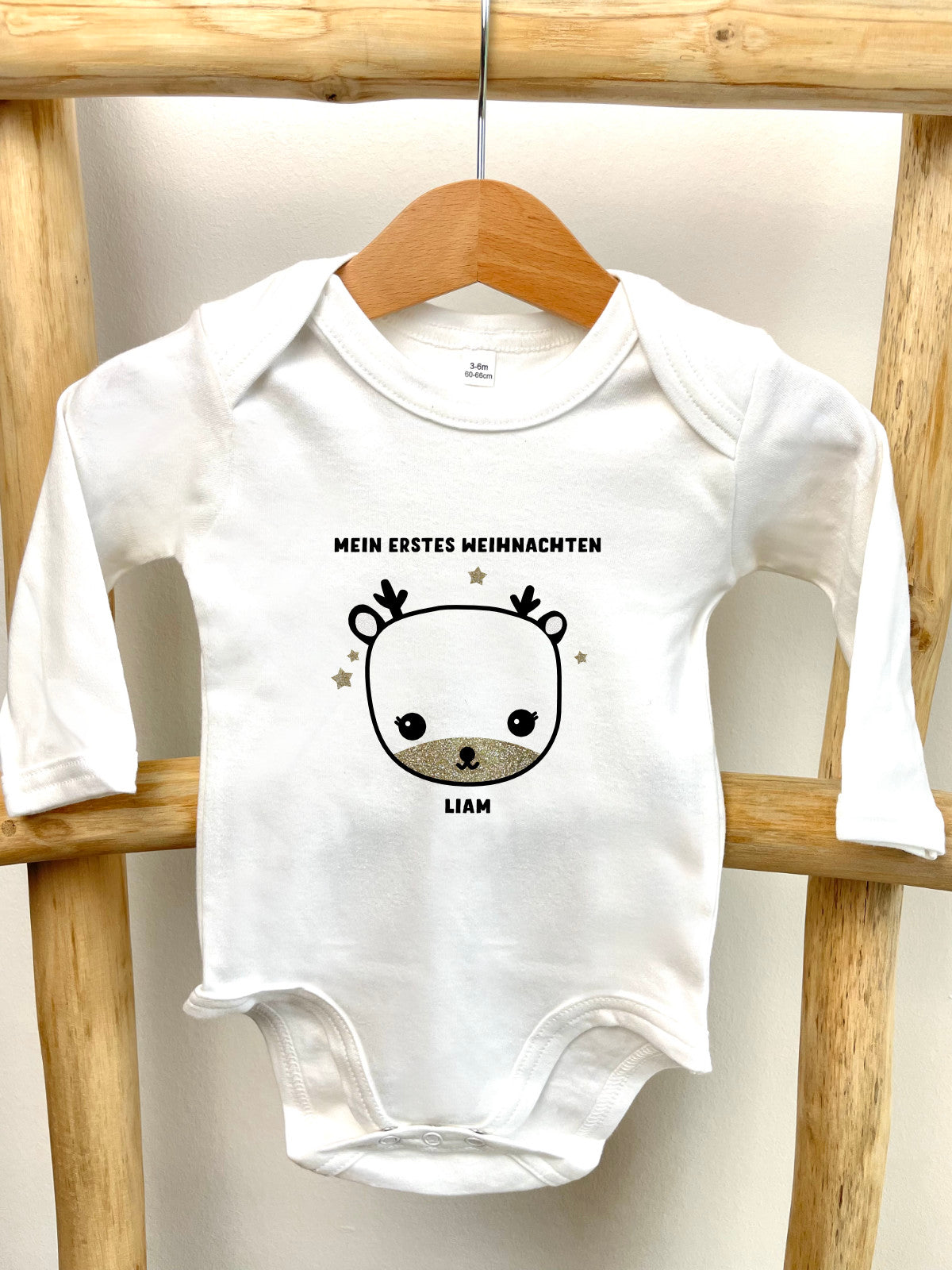 Langarm Baby Body "Mein erstes Weihnachten"