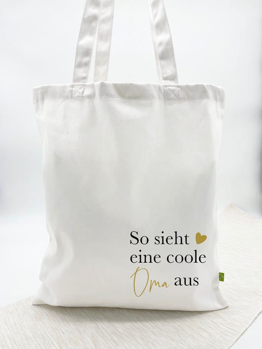 Baumwollbeutel "So sieht eine coole Oma aus"