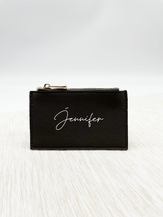 Mini Geldbörse mit Kartenfächern "Name"