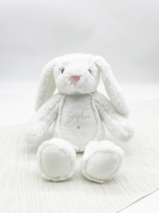 Kuscheltier Hase Weiß Personalisiert mit Name