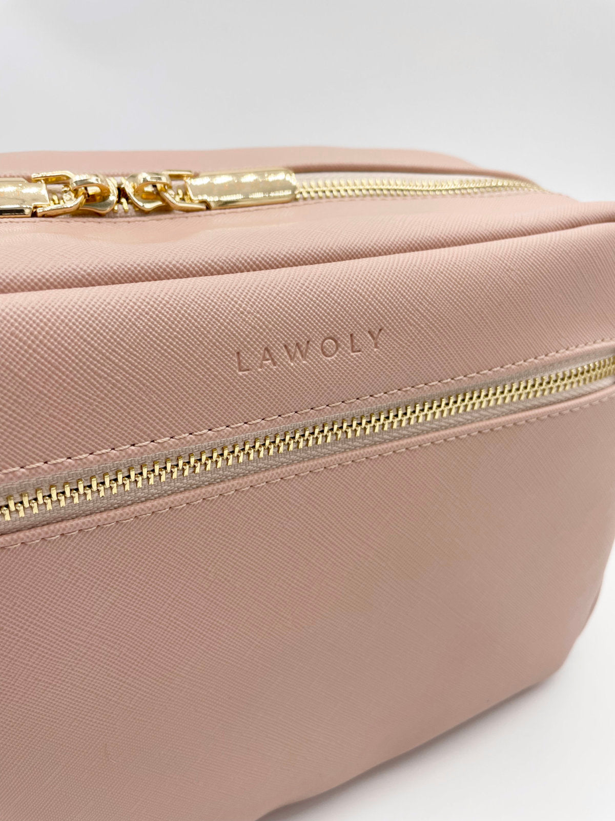 Vegane Wickeltasche mit Reißverschluss in Rosé Blush