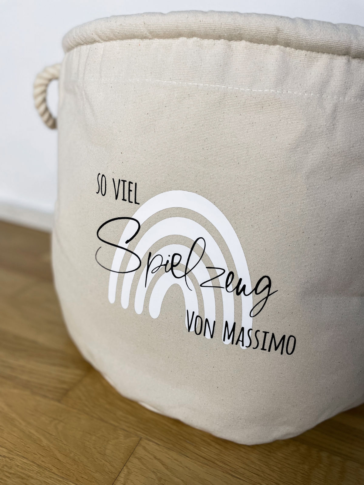 Spielzeugkorb mit Name personalisiert