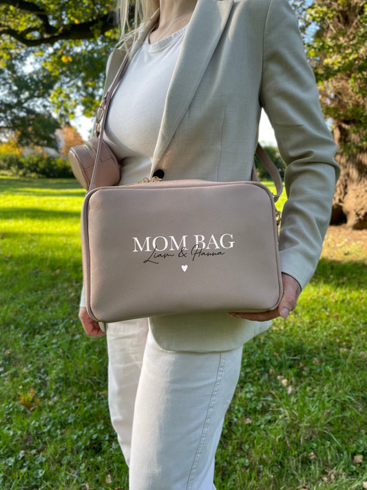 Lawoly Moderne Wickeltasche Personalisiert Mom Bag mit Herz