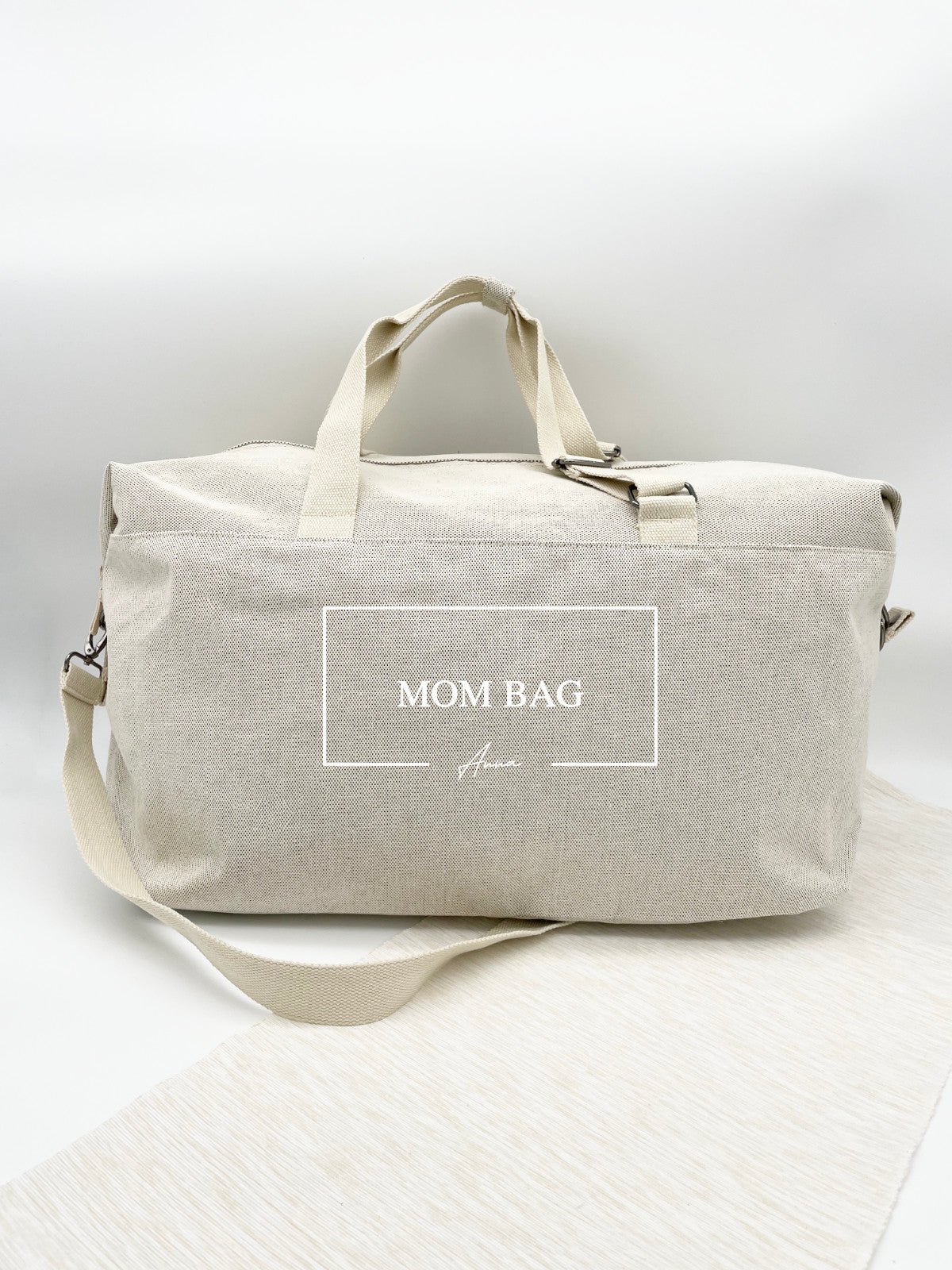 XL Tasche Personalisiert "Mom Bag & Name" Weißer Druck