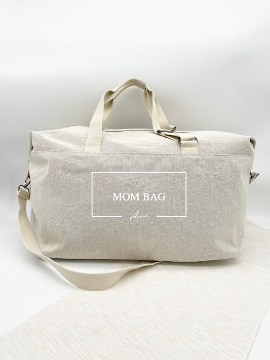 XL Tasche Personalisiert "Mom Bag & Name" Weißer Druck