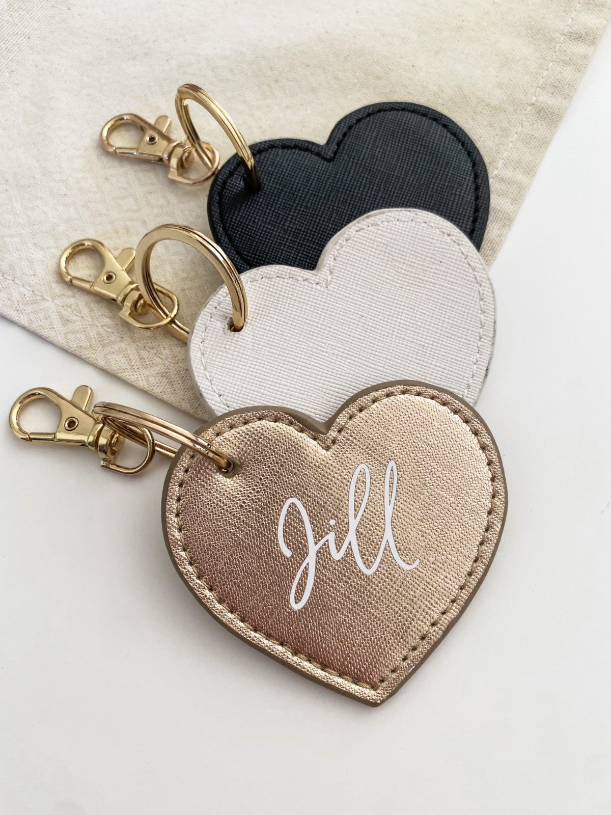 Schlüsselanhänger Herz Rosegold - Name