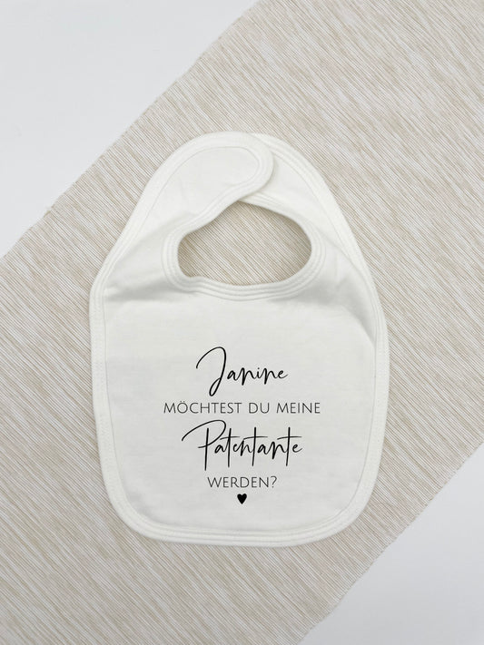 Baby Lätzchen "Patentante" Personalisiert