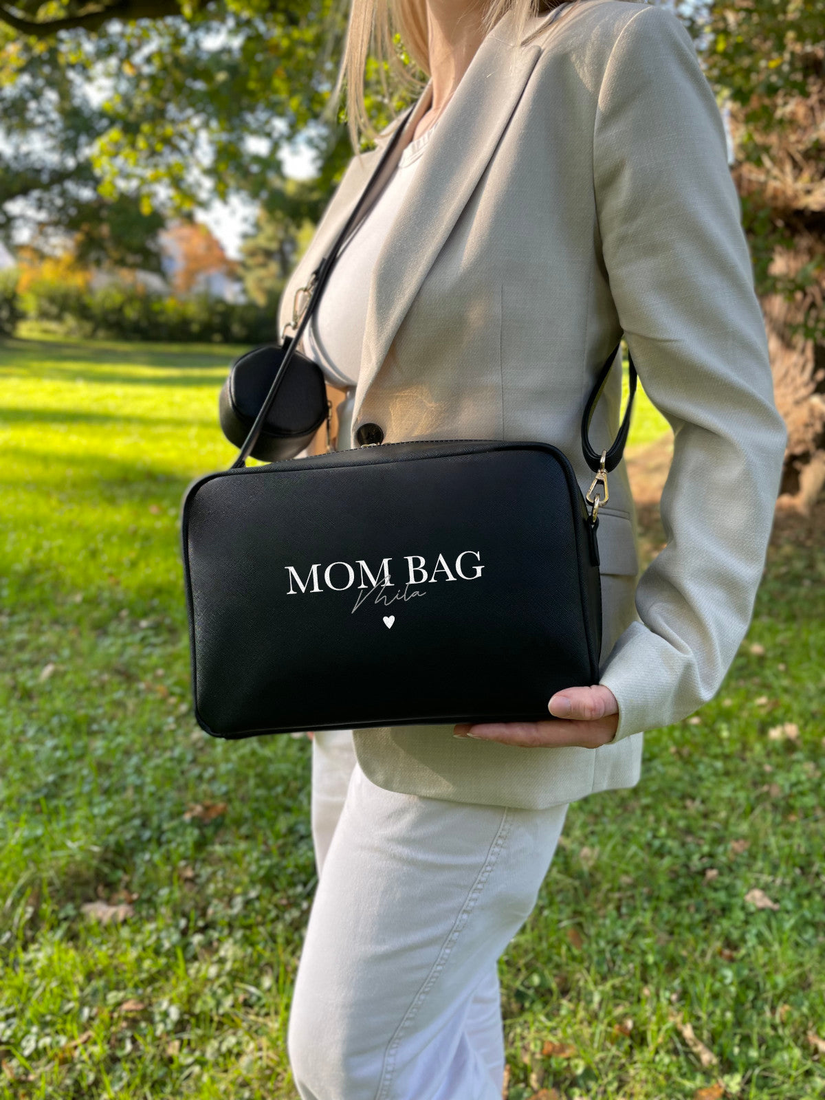 Lawoly Moderne Wickeltasche Personalisiert Mom Bag mit Herz