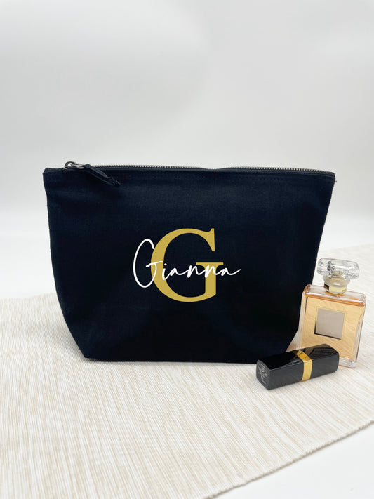 Große Kosmetiktasche Shila Personalisiert "Initial & Name"