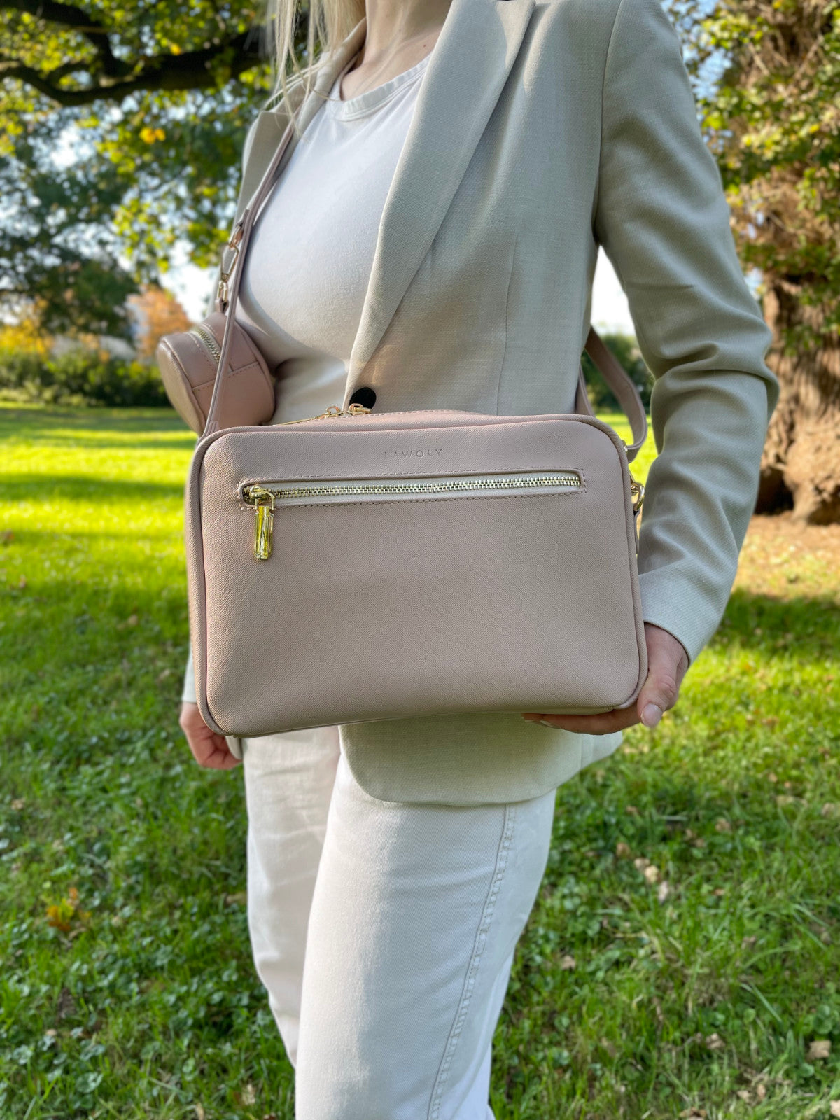 Veganer Wickeltasche in Rosé Blush