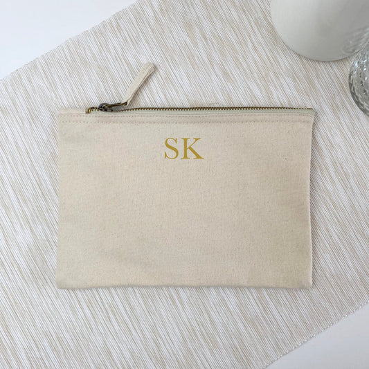 Große Kosmetiktasche Wonder Personalisiert "Zwei Buchstaben"