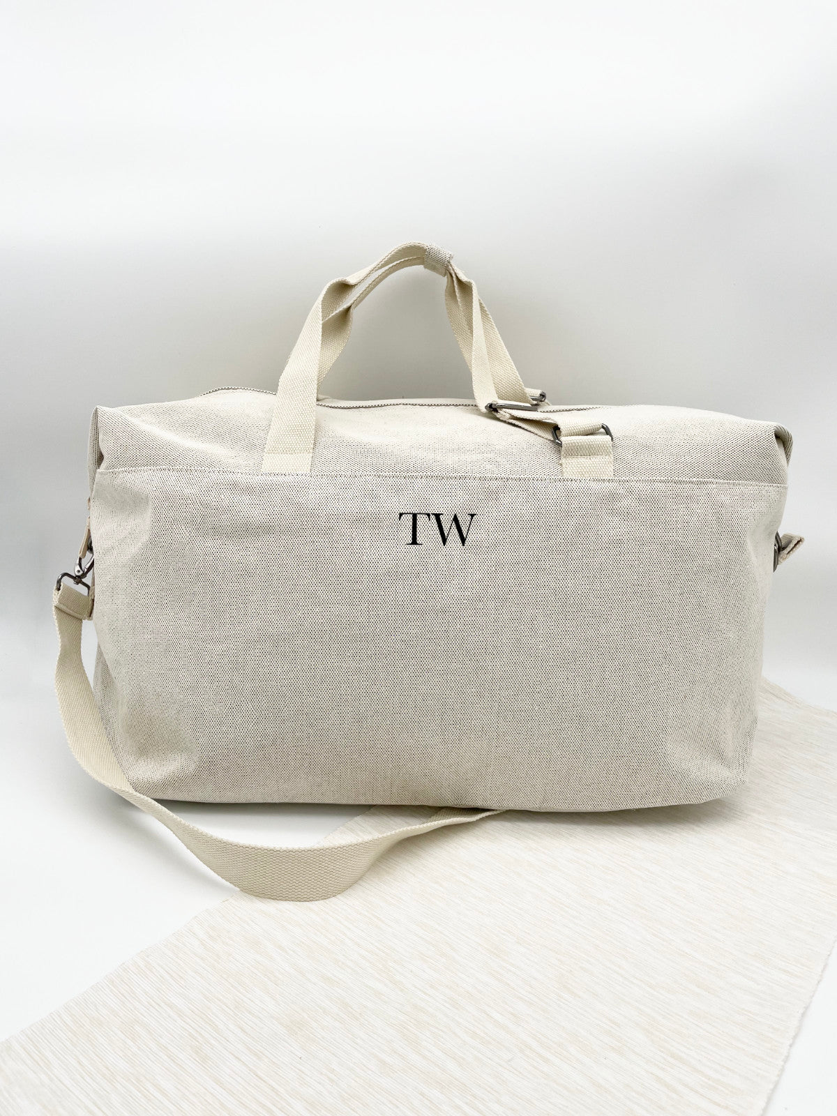 XL Unisex Tasche Personalisiert "Name" Schwarzer Druck